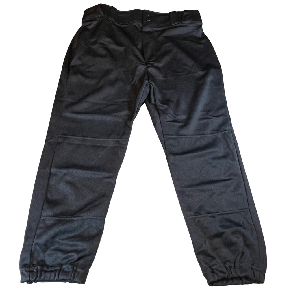 Wilson Youth Large Baseball Pants Black Reinforced Knee Elastic Hem New